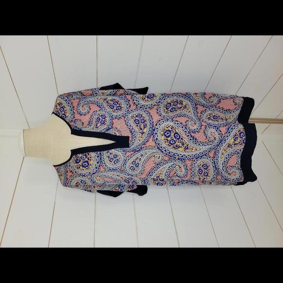 J. Crew Other - J CREW Small red white & blue paisley tunic cover-up